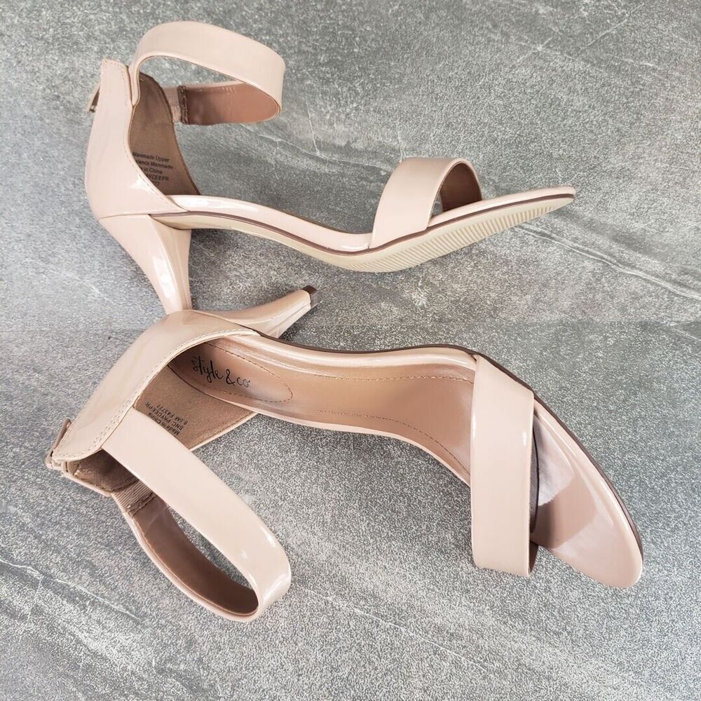 Style & Co. Nude Patent Sandals - Picture 6 of 10